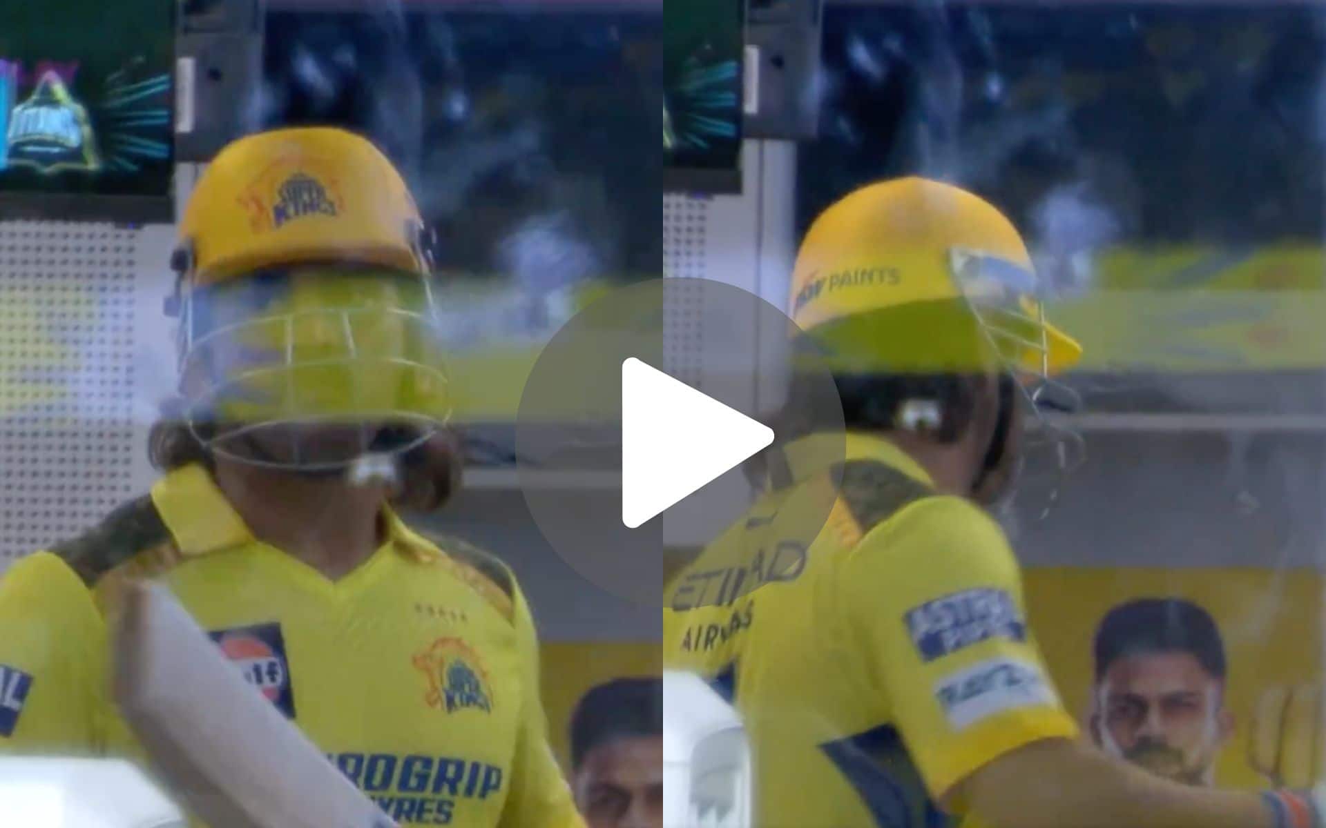 [Watch] MS Dhoni ‘Upset’ While Returning To Dressing Room After Helmet, Gloves & Pads On